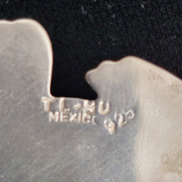 Sterling Silver 925 Cat Kitten Brooch & Pendant Pin Mixed Metal 2.25 Vtg Mexico